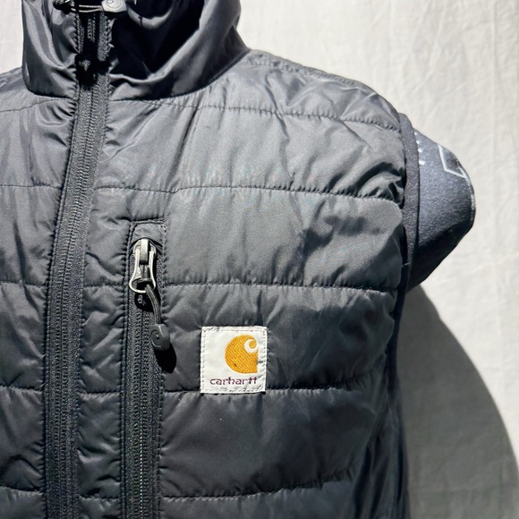 Carhartt Vest Mens M Black Rain Defender Insulated Puffer Work Wear - Picture 2 of 11